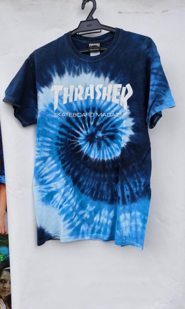 Blue tie cheap dye thrasher shirt