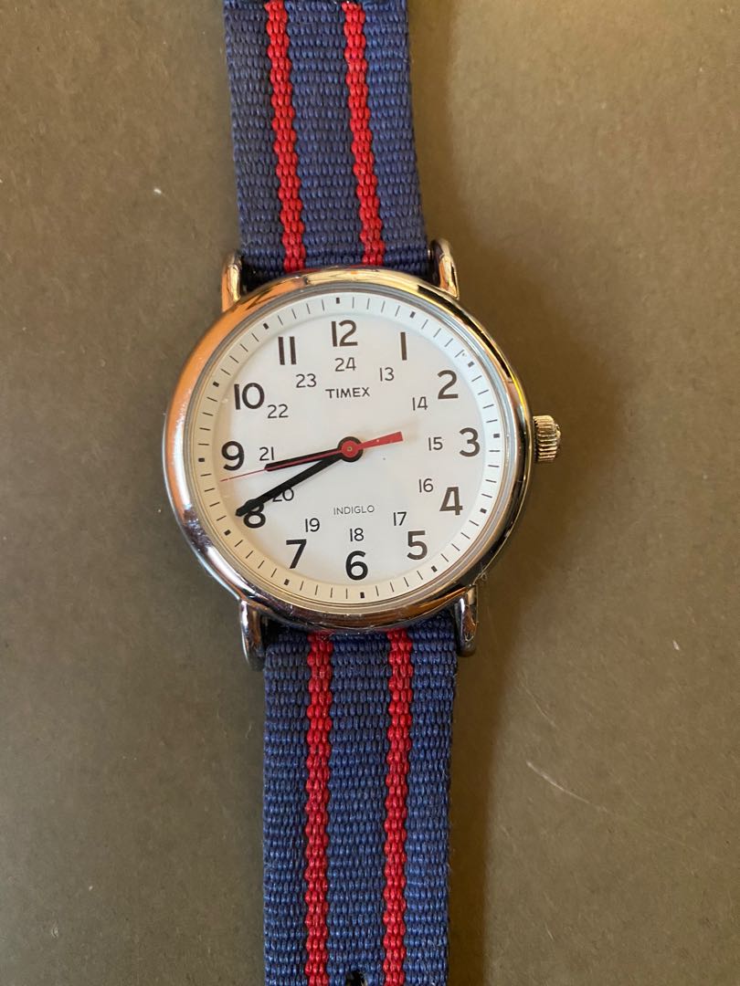 Timex weekender red white blue online