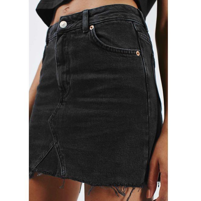 Black jean skirt topshop sale