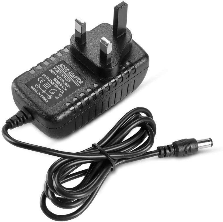 DC 12 Volt 2 Amp Power Supply 24W 12Volt 2Amp AC Adapter 100-240V 50-60Hz  AC to DC 12V 2A Power Adapter with 10 Sizes of Tips for LED Strip Light TV