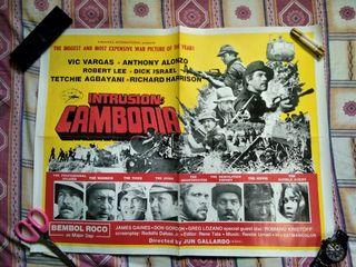 Vintage Pinoy Movie Poster - Intrusion Cambodia Tetchie Agbayani