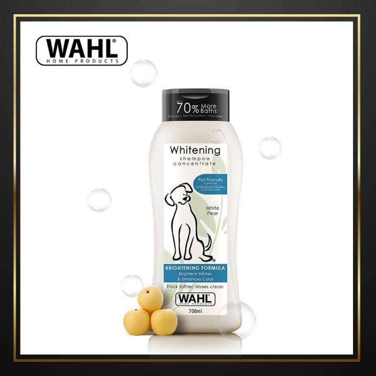 Wahl Whitening Pet Shampoo Concentrate 700ml Pet friendly formula, pH balanced, Pet Supplies
