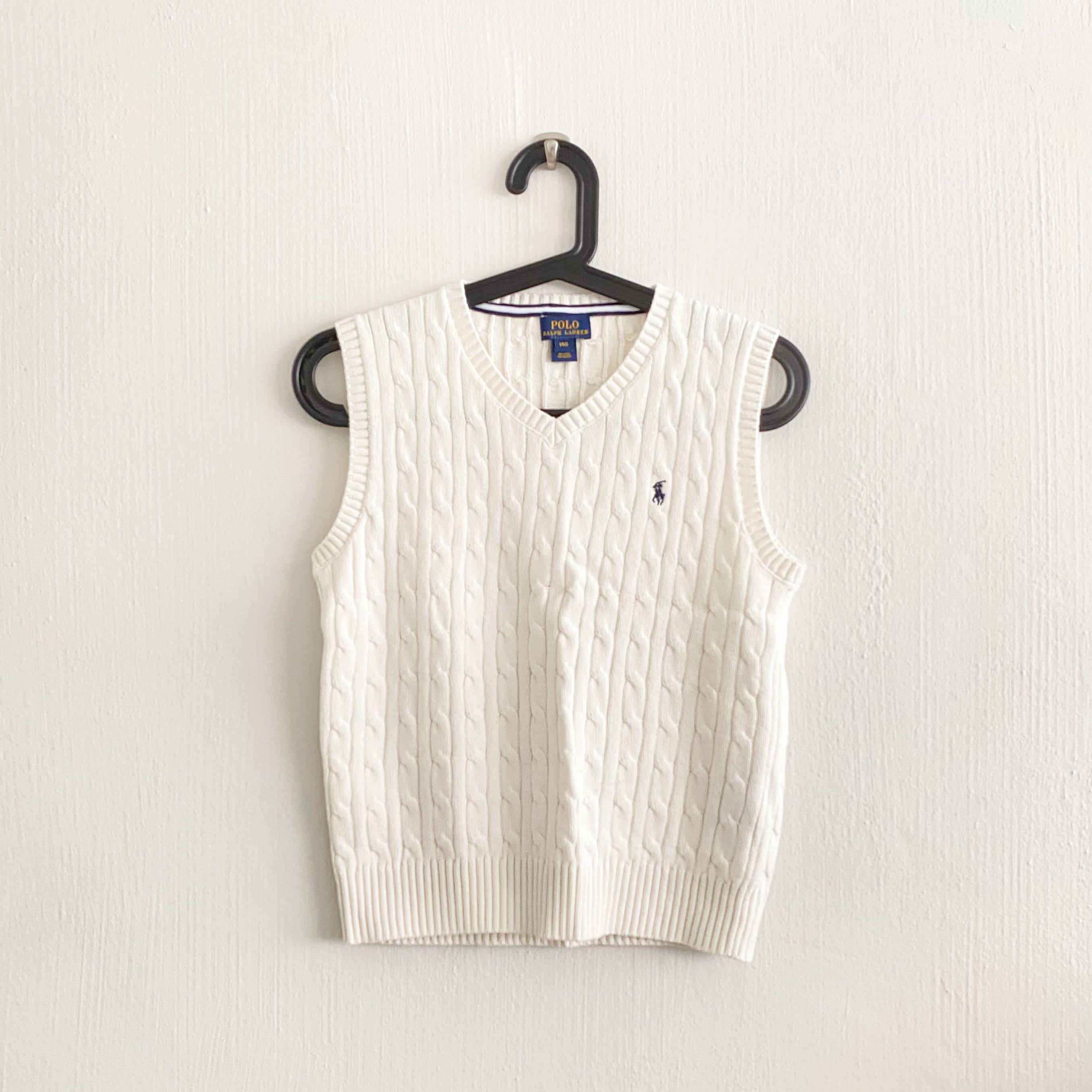 White v cheap neck vest