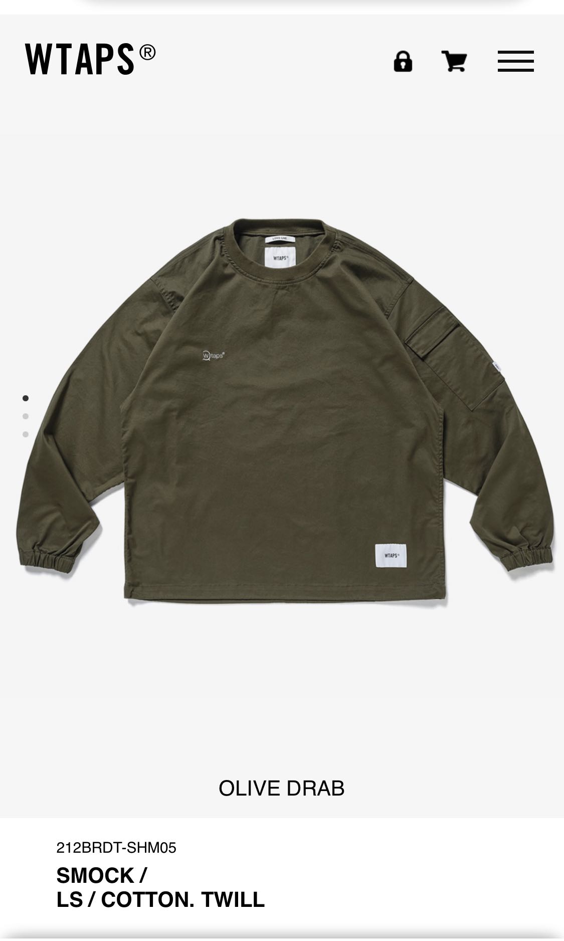 21AW WTAPS SMOCK LS COTTON TWILL スモック L - トップス