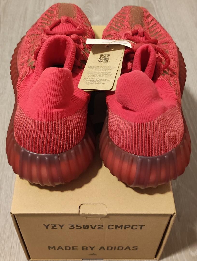 Yeezy 350 V2 CMPCT Slate Red US9 UK8.5 EU42 2 3 Men s Fashion