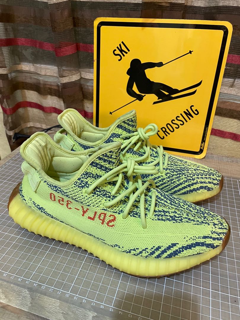 Yeezy Frozen Yellow, Men's Fashion 