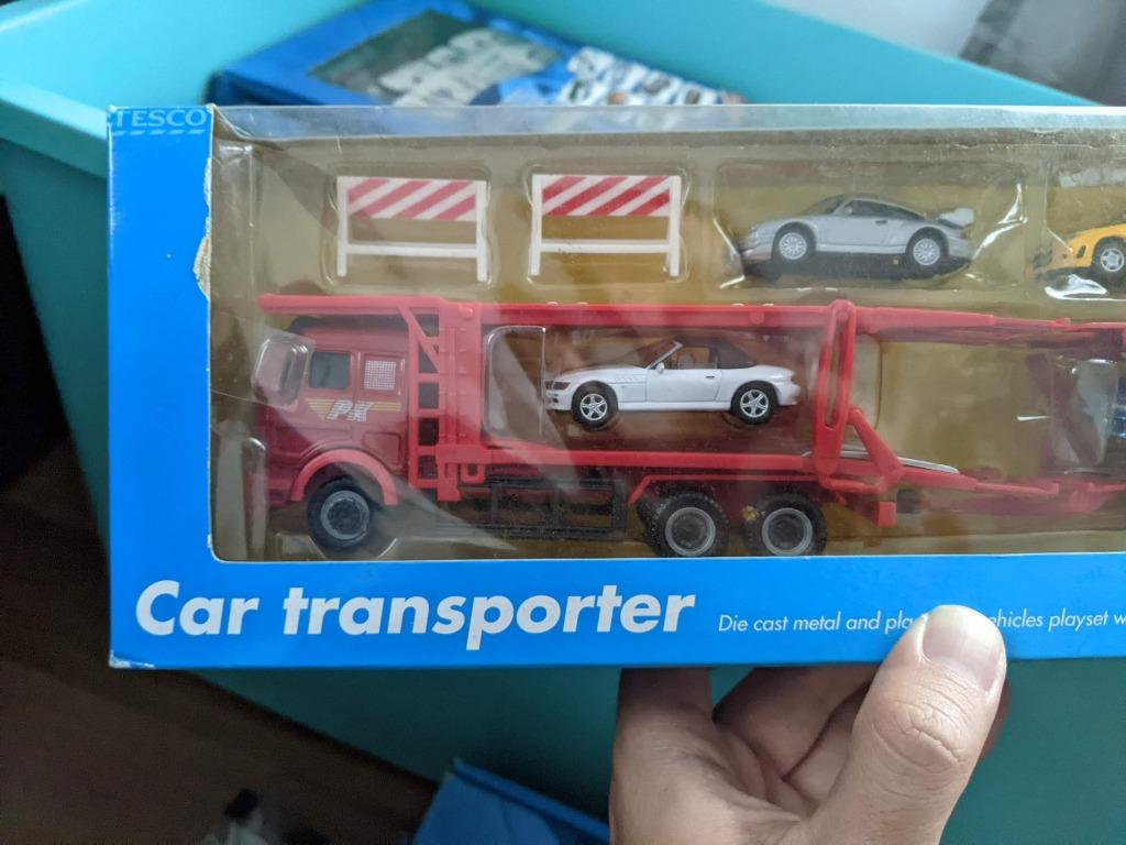 1 64 Car Transporter Lorry Tesco Mitsubishi Evo 6 BMW Z3 Porsche