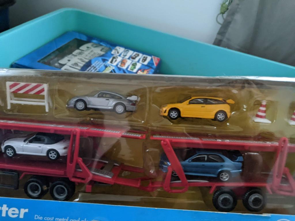 1 64 Car Transporter Lorry Tesco Mitsubishi Evo 6 BMW Z3 Porsche