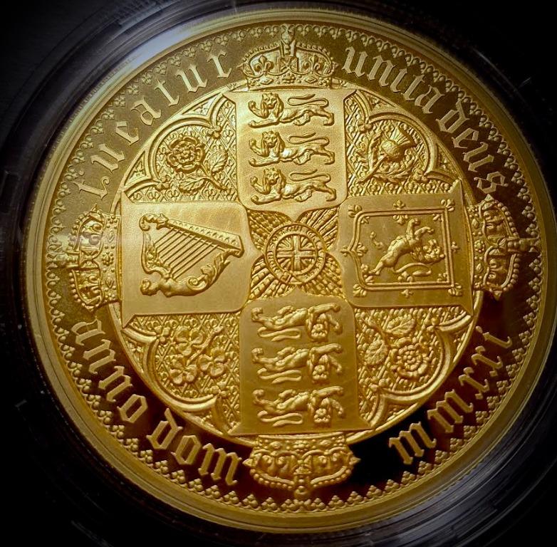 2021 Great Britain 2 Oz Gold Gothic Crown Quartered Arms Proof Coin ...