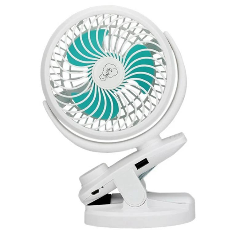 Dual Heads Fans Mini Handheld Foldable Desk USB Quiet Dual-Leaf Dual-Motor Fan for Home Office School Dorm Outdoor Camping 350 Degree Rotation 