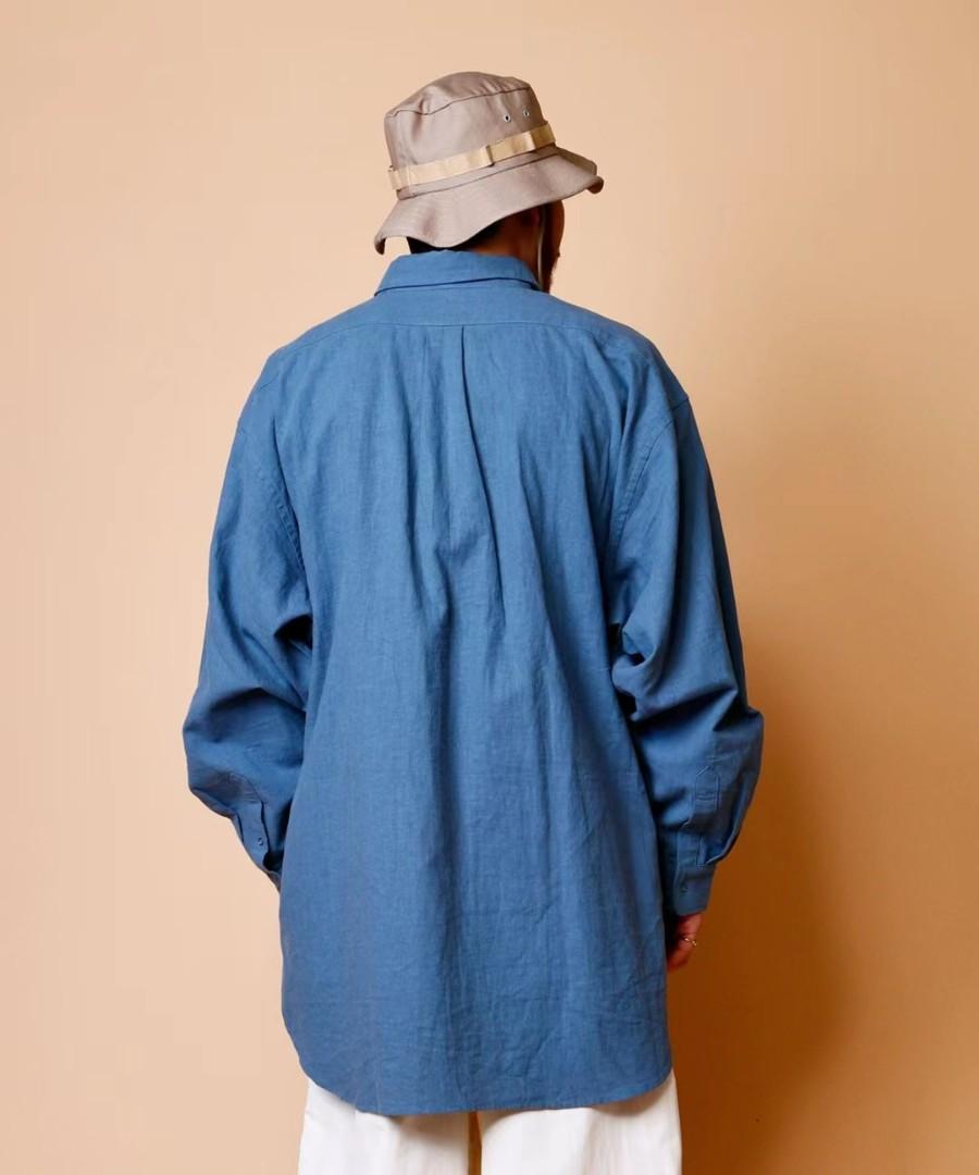 BURLAP OUTFITTER - L/S B.B. Shirt Linen 2022SS, 男裝, 上身及套裝