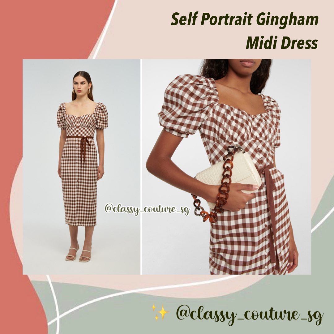 Self portrait top gingham dress