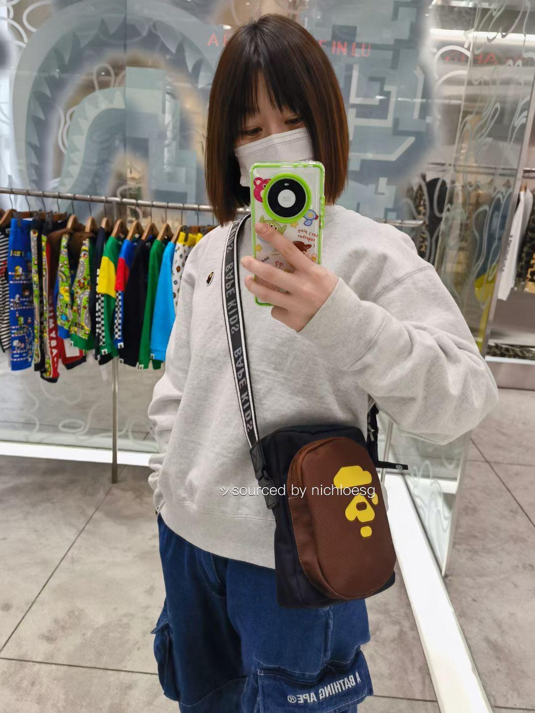 BAPE APE HEAD POCKET SHOULDER BAG, Babies & Kids, Babies BAPE APE HEAD POCKET SHOULDER BAG, Babies & Kids, Babies