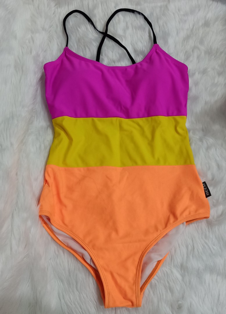 BRAND NEW LARGE TO XL BECO NEON ONE PIECE SWIMSUIT, Women's Fashion, Swimwear, Bikinis
