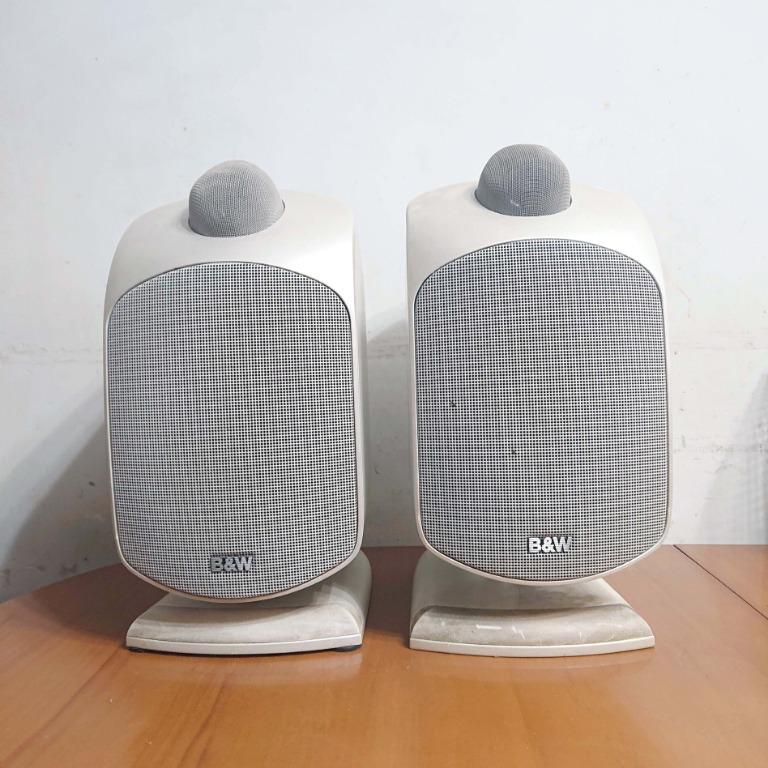 英國B&W LM1 書架喇叭白色一對鸚鵡頭高音White Bookshelf Speakers