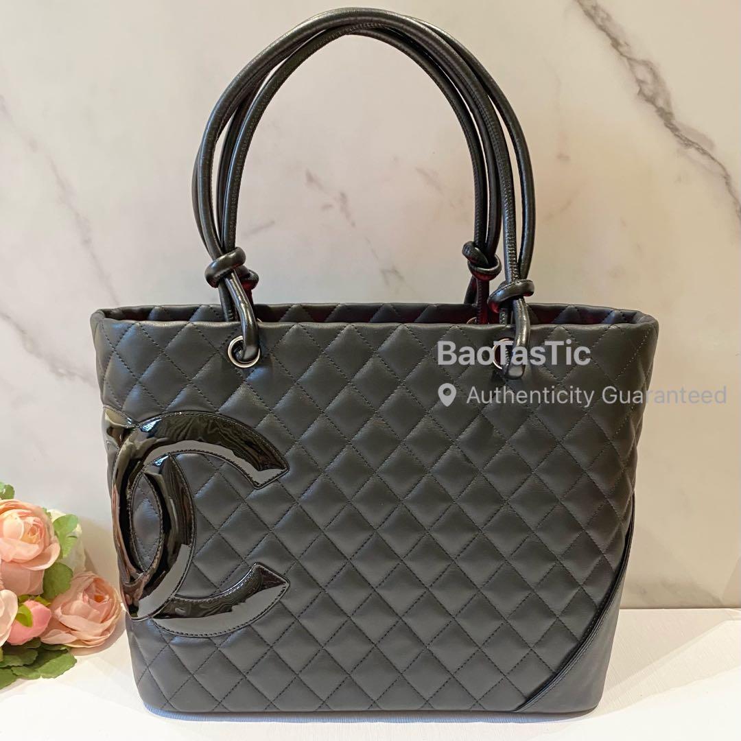 Chanel Cambon Leather Tote Bag, Luxury, Bags & Wallets on Carousell