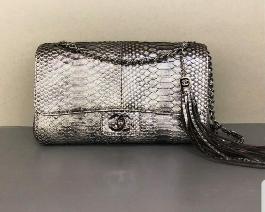 Chanel python seasonal flap bag
