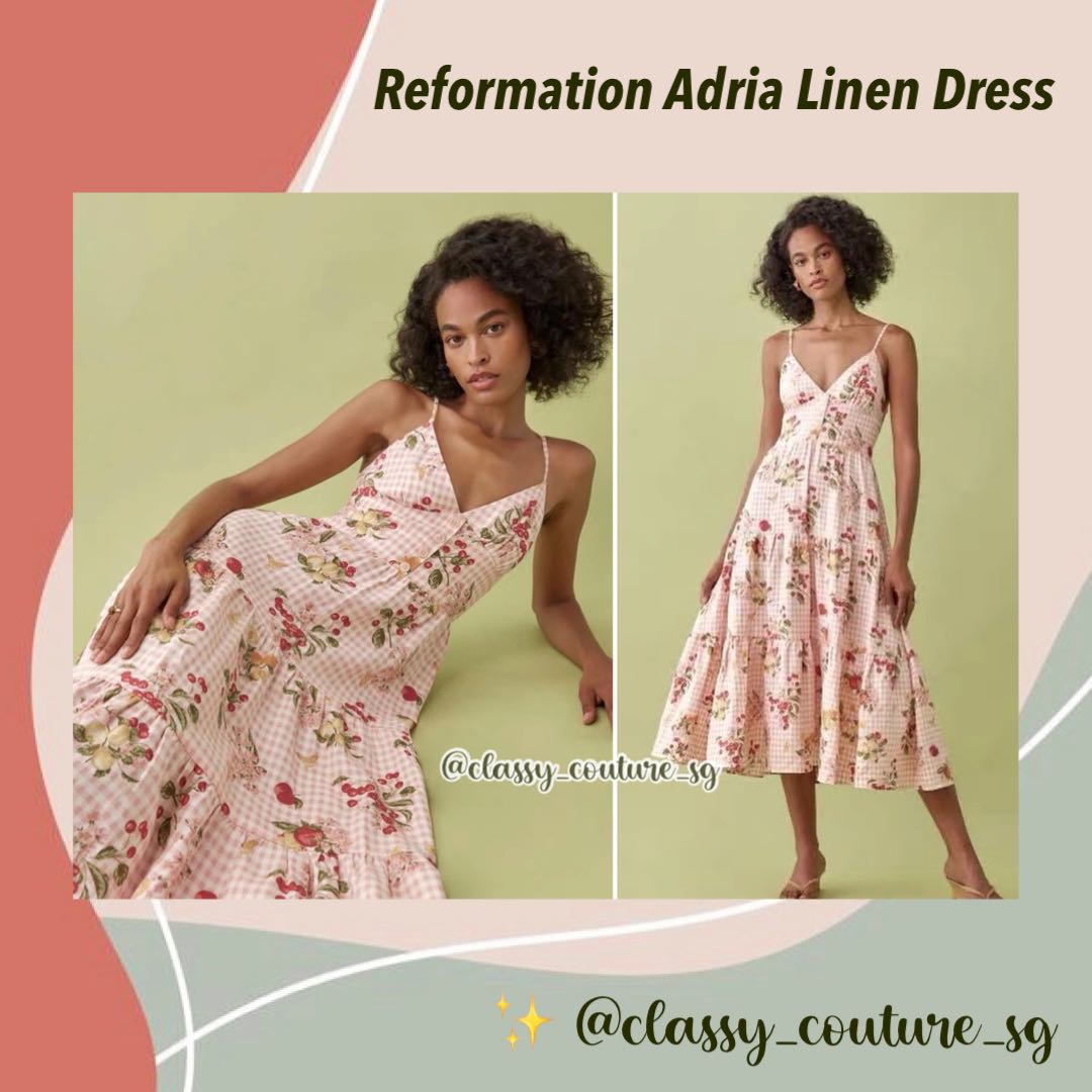FEW! Authentic Reformation Adria Linen Midi Dress in Nectarine, Women's Fashion, Dresses & Sets, Dresses on Carousell FEW! Authentic Reformation Adria Linen Midi Dress in Nectarine, Women's Fashion, Dresses & Sets, Dresses on Carousell