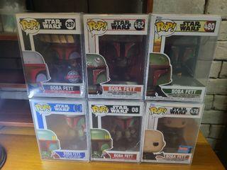 funko pop boba fett set of 6