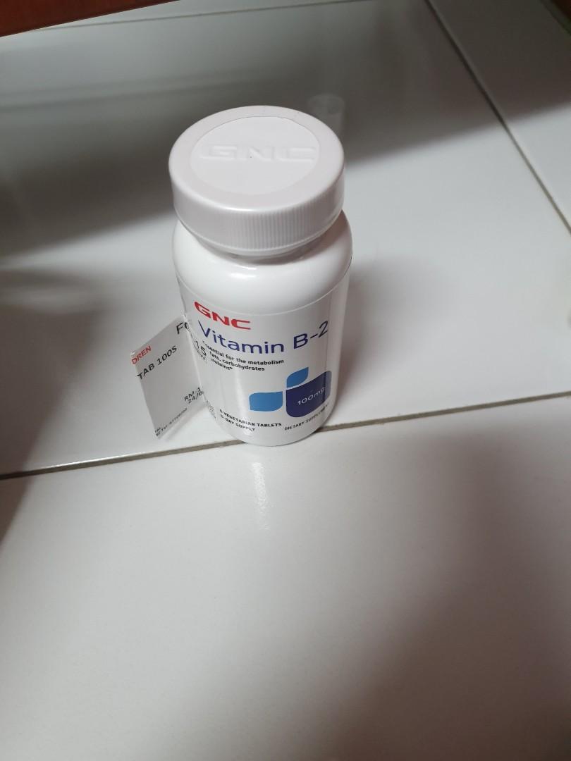 GNC vitamin B2, Health & Nutrition, Health Supplements, Vitamins