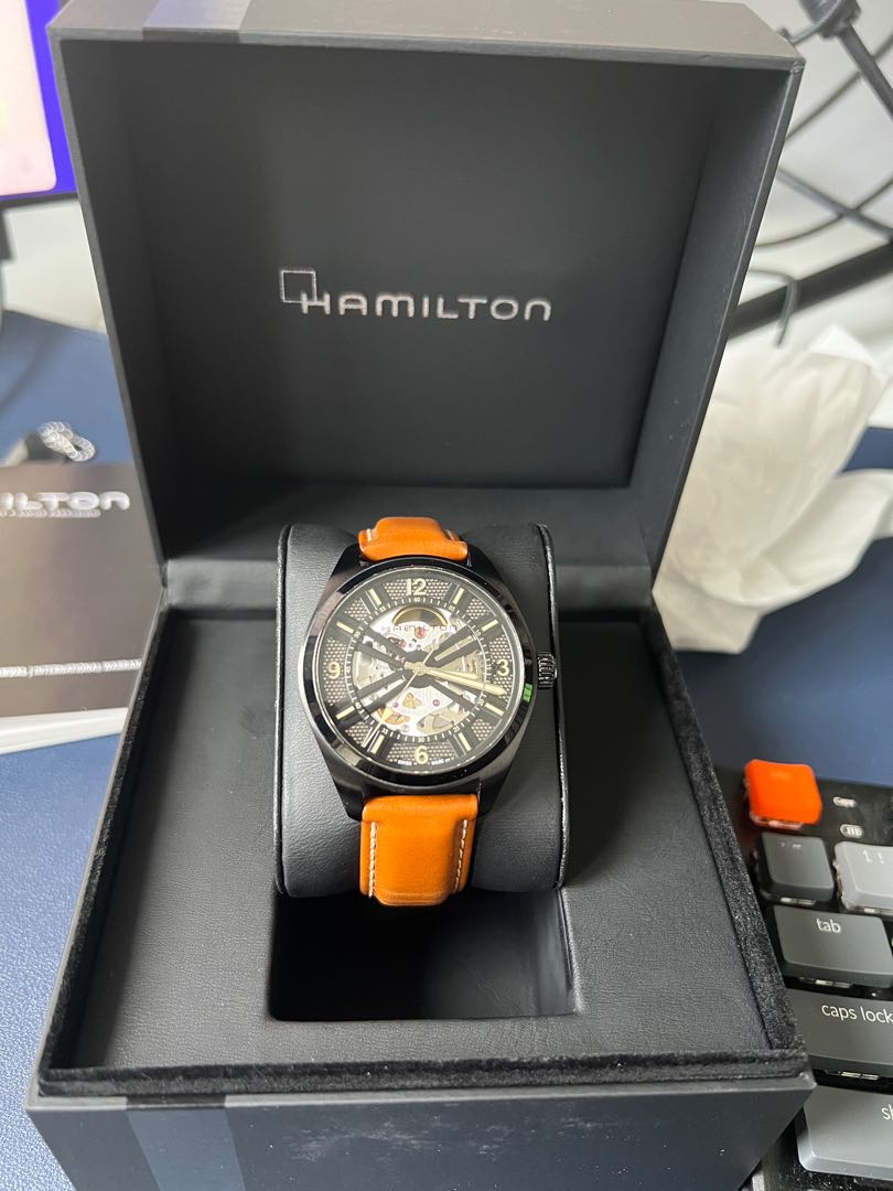 Hamilton khaki field deals skeleton auto