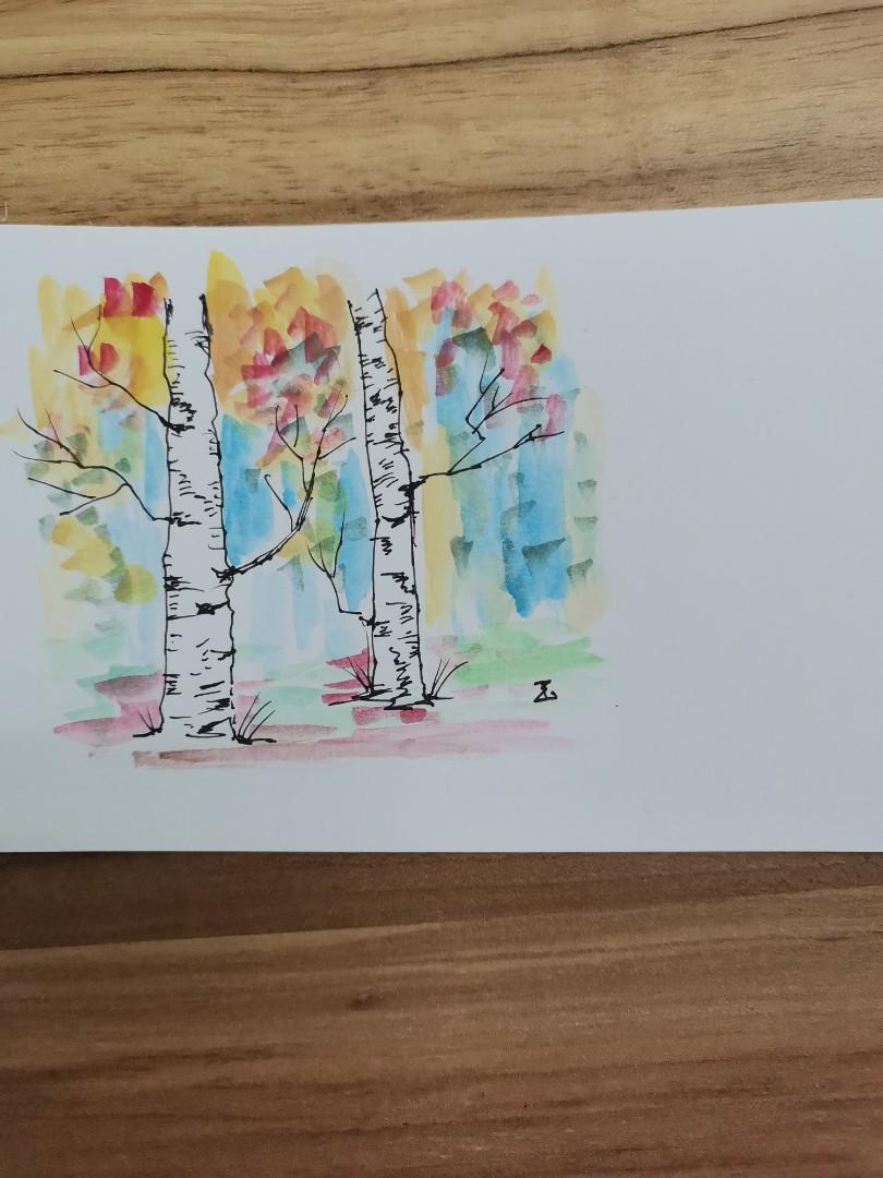 Hand paint greeting cards, Hobbies & Toys, Stationery & Craft, Handmade