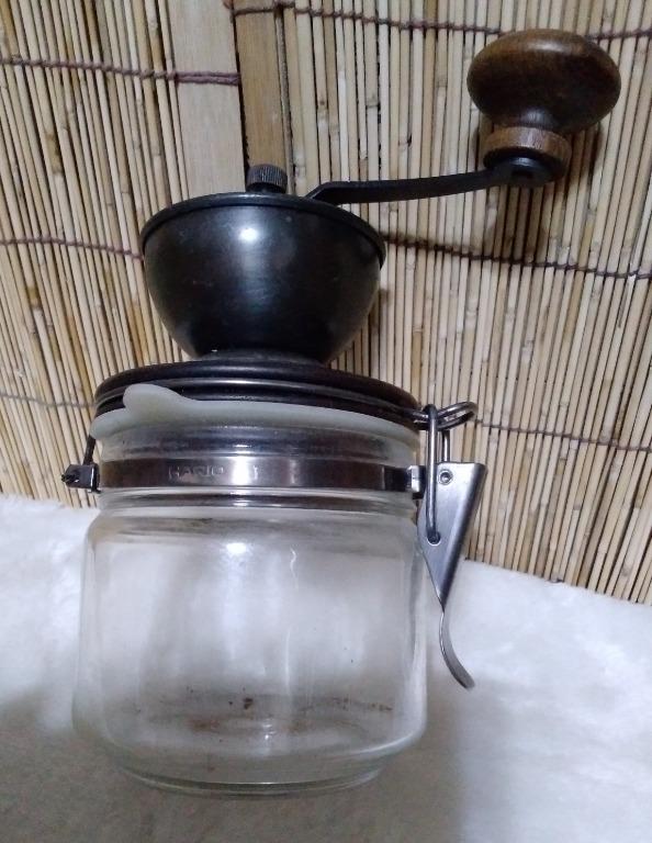 Hario Vintage Manual Coffee Grinder with Glass Canister, Hobbies & Toys