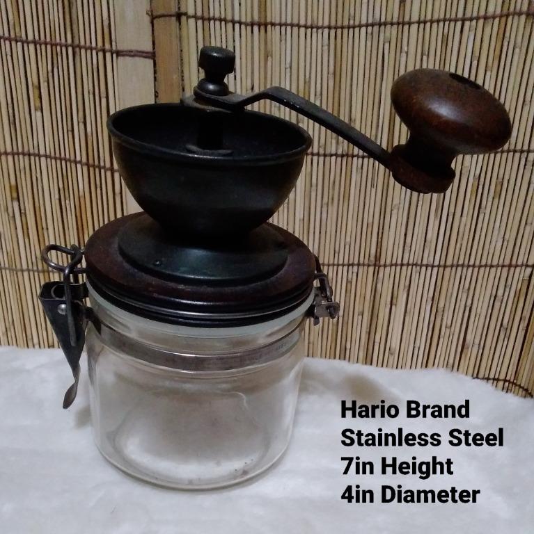 Hario Vintage Manual Coffee Grinder with Glass Canister, Hobbies & Toys