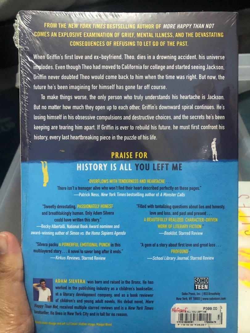 History Is All You Left Me (Category: Storybooks) located in Iloilo. Submitted by sybellibel (Listing ID 1144985617, Image 2). Description: RFS: decluttering all the stuff my ex who cheated on me gave me.