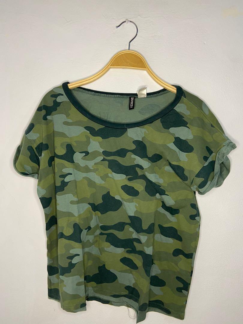 H\u0026M Oversized Army Top, Fesyen Wanita 
