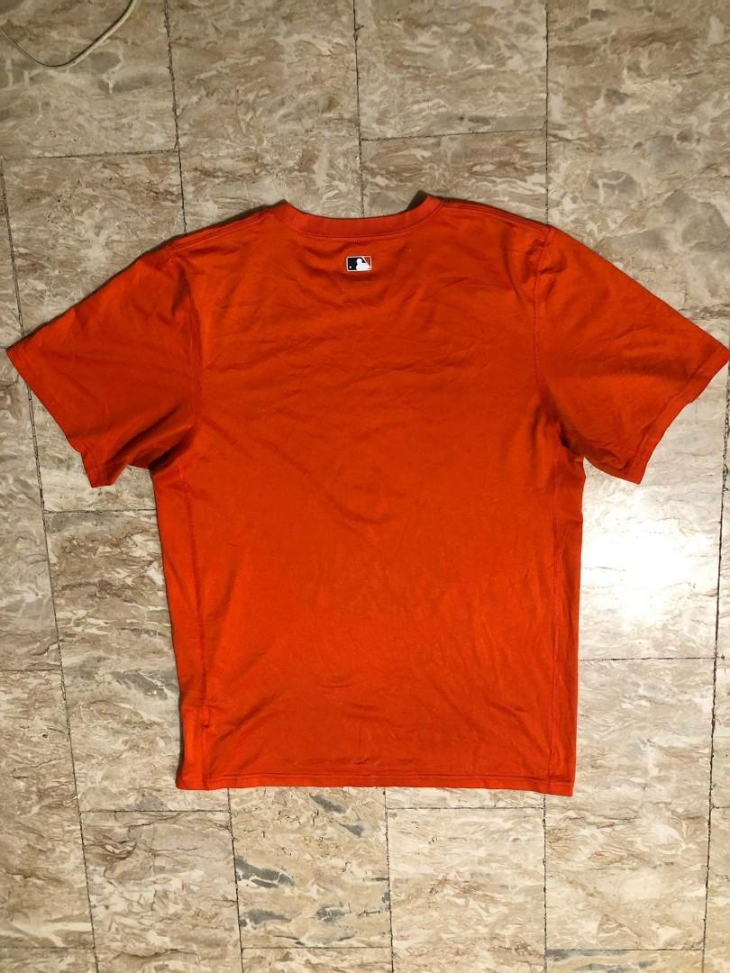 Houston "Astros" Dri-Fit Jersey ( with issue! (Category: Tshirts & Polo Shirts ) located in Mandaluyong City. Submitted by Mid90s (Listing ID 1145039551, Image 3). Description: Size: Small on tag but fits large Price: 250 Dimension:20x28 Issue: Merong mga butas sa bottom part ng shirt, but no crack print. Hindi na din sya halata kase dri-fit.