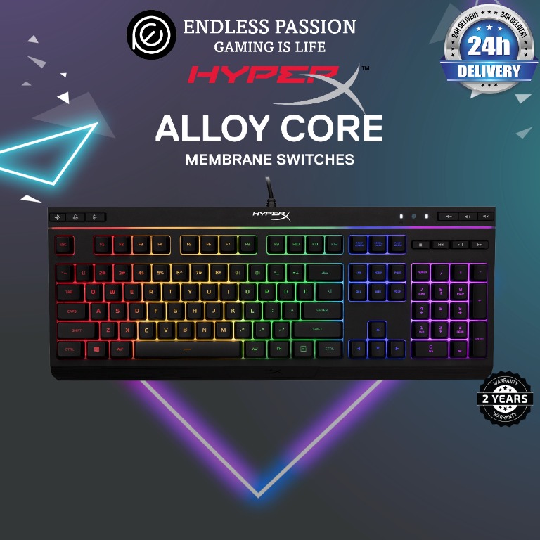 HyperX Alloy Core RGB Membrane Keyboard, Computers & Tech, Parts ...