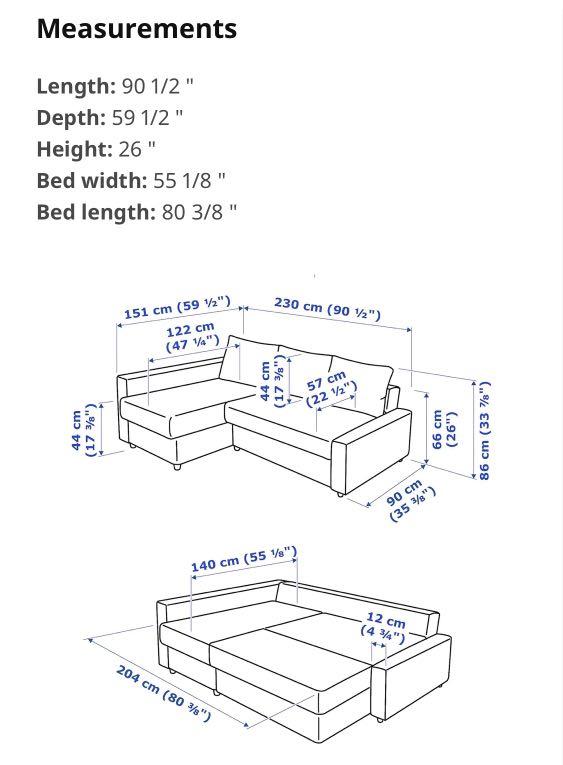 Friheten L Shape Sofa Bed