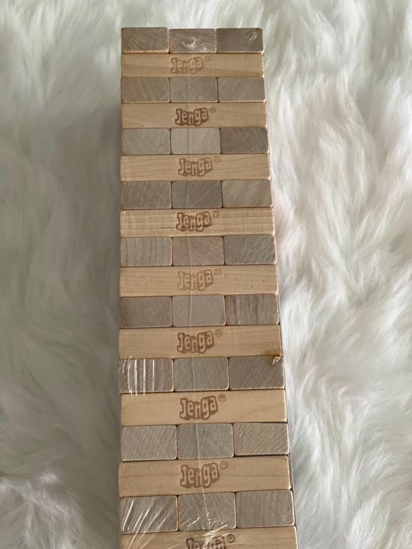 Jenga Hardwood Blocks ,Stacking Sleeve, Hobbies & Toys, Toys & Games on