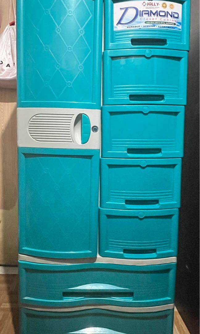 Diamond Closet Cabinet with 2 Big Drawer - Jolly Plastic