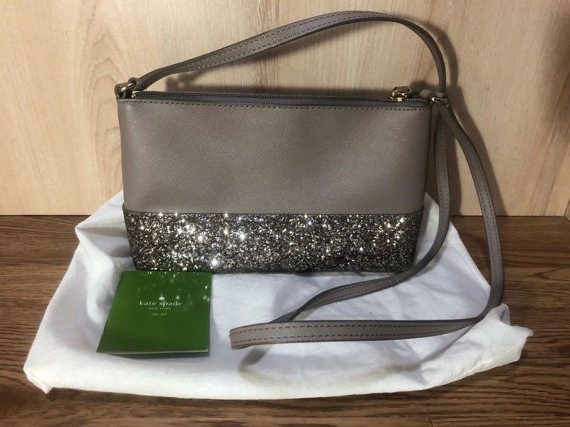 kate spade glitter sling bag