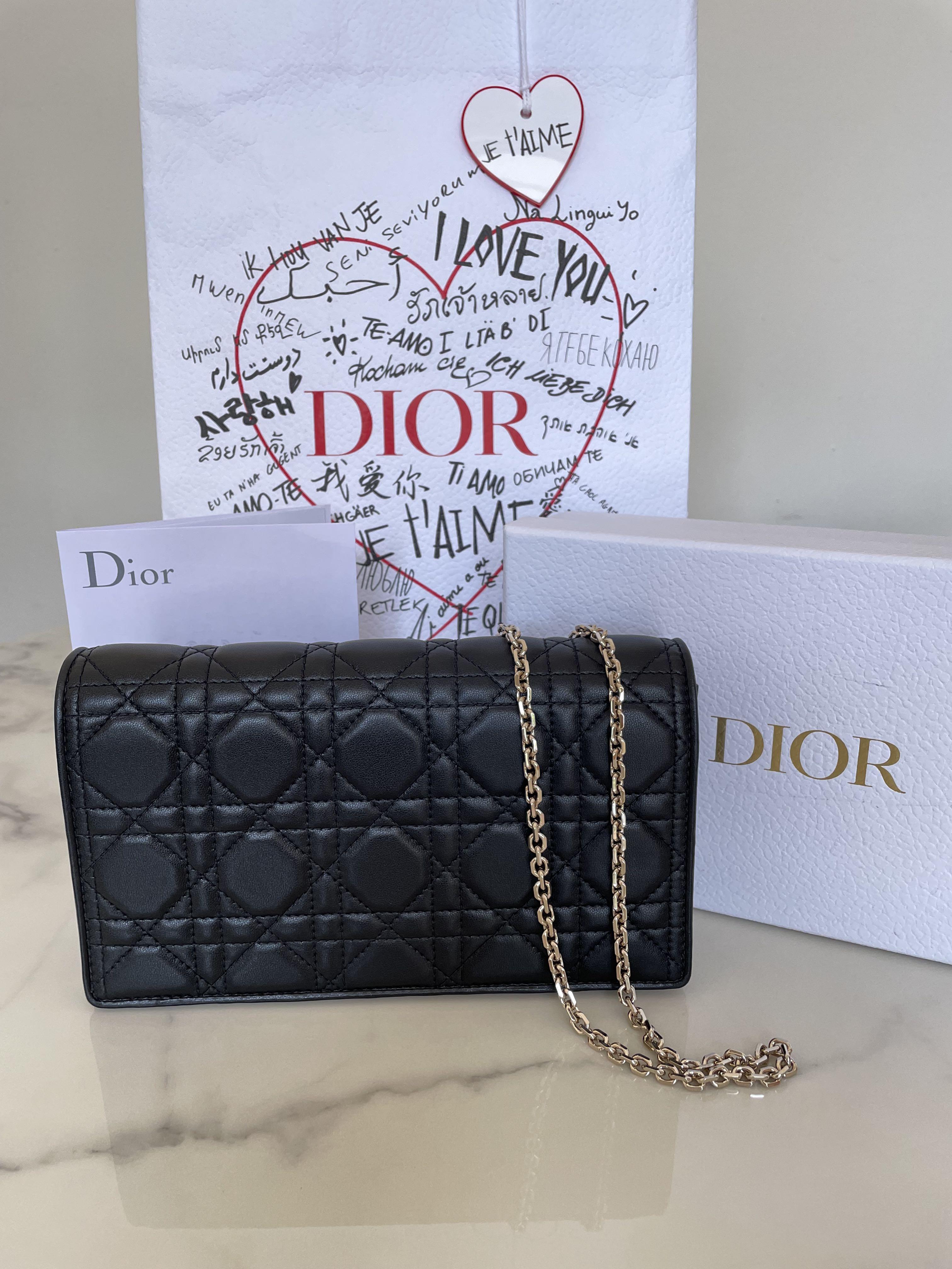 Lady Dior Voyageur Wallet Medium Tan Cannage Lambskin  DIOR