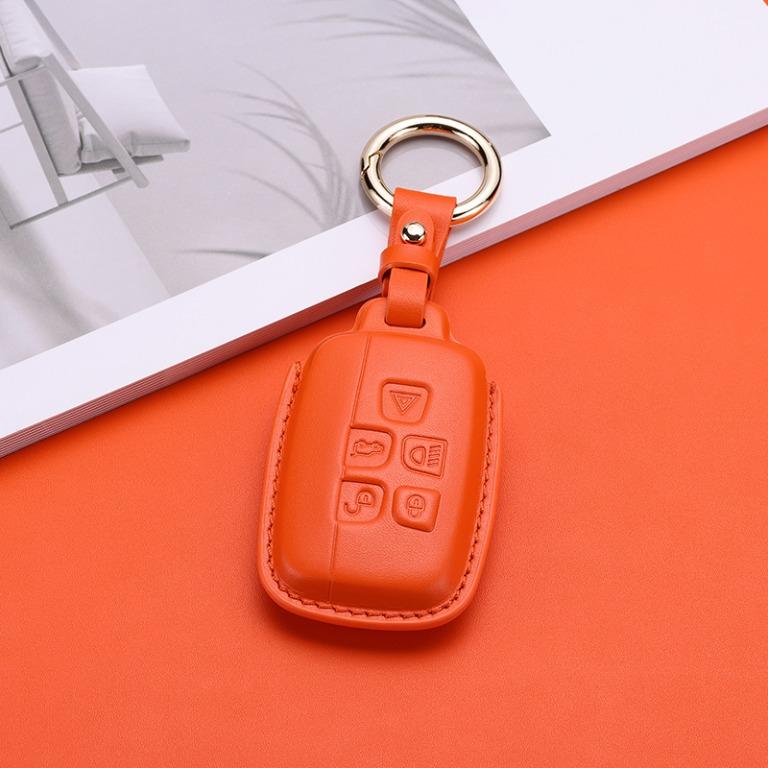 Handmade Leather Land Rover Car Key Cover Compatible With New Range Rover,  Discovery 5, Jaguar,key Fob Cover, Car Key Cover, Key Chain 