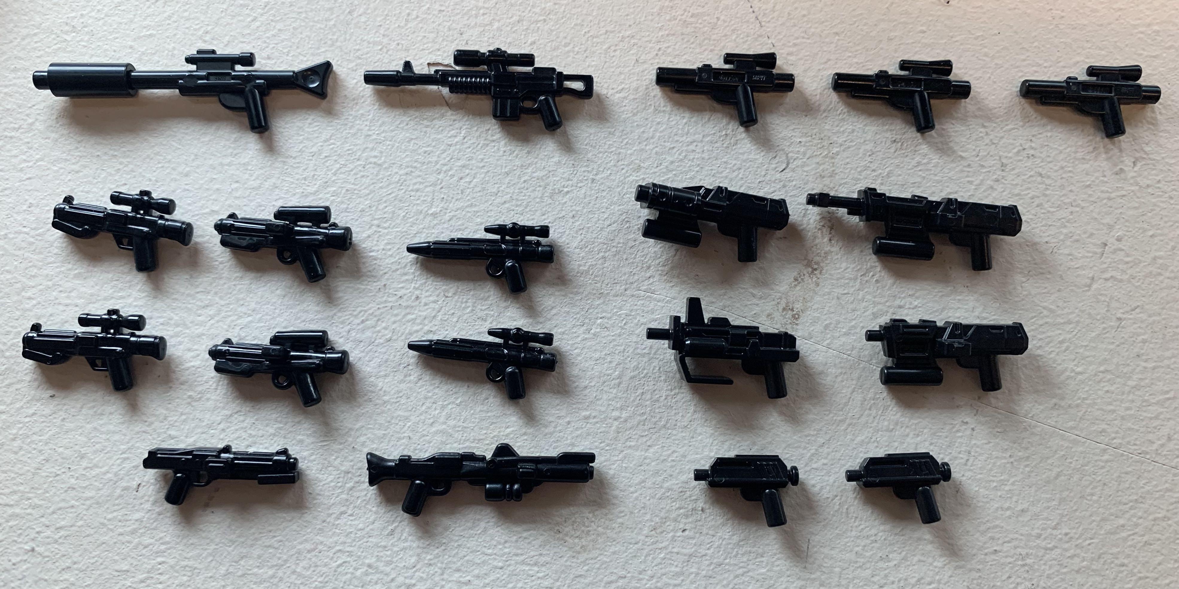LEGO Star Wars Lot of 12 Blasters Rifles Gun Weapons Accessories
