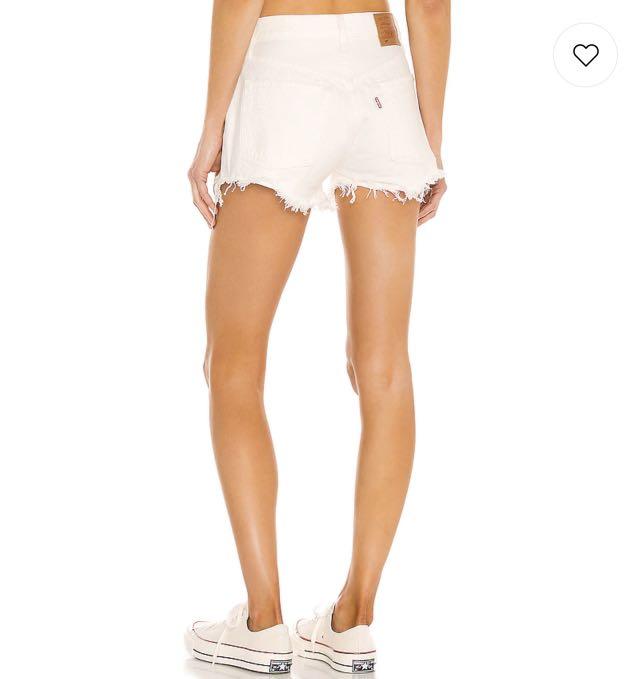 Levis white 501 shorts cheap