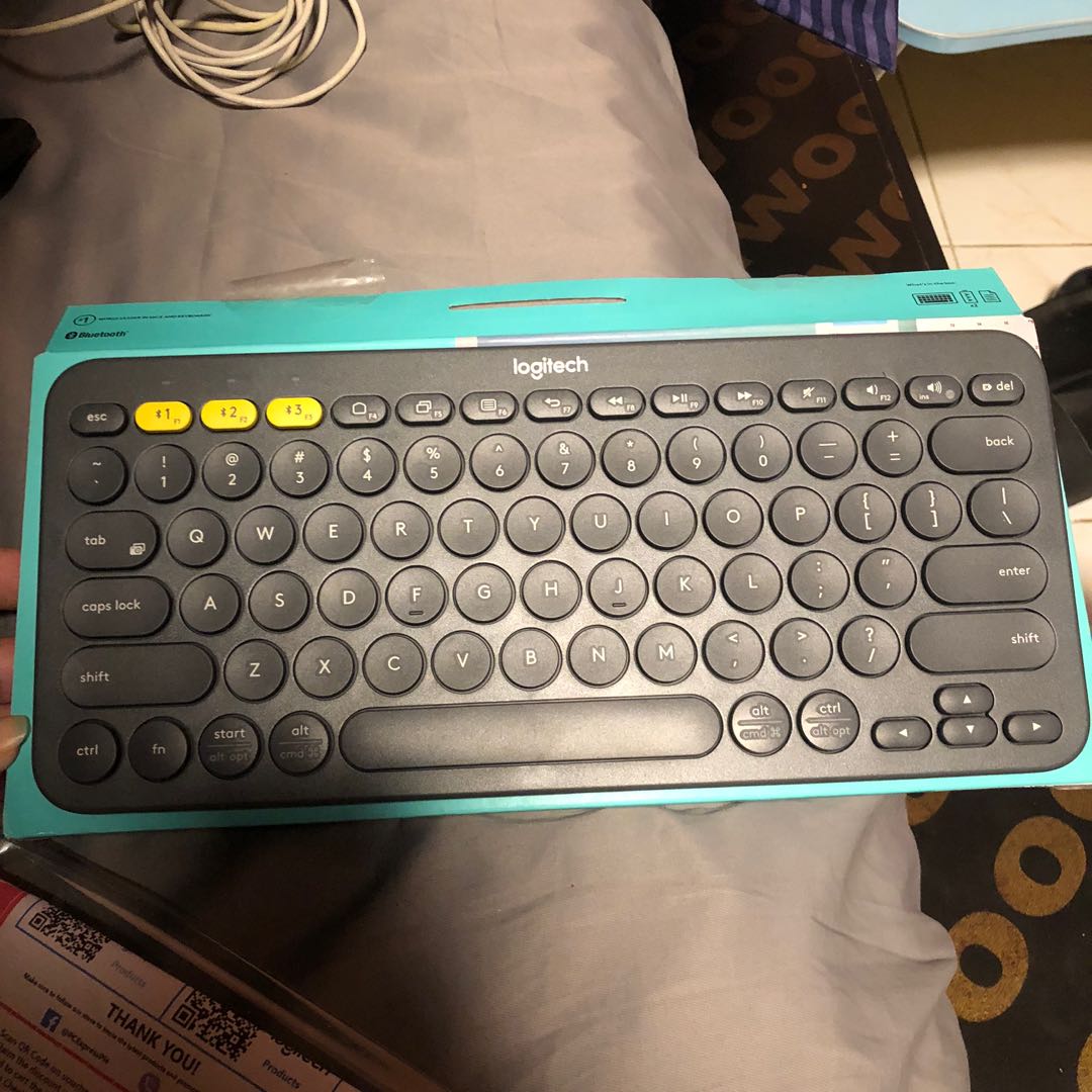 Logitech K380 Dark Gray Bluetooth Multi Device Keyboard, Computers ...