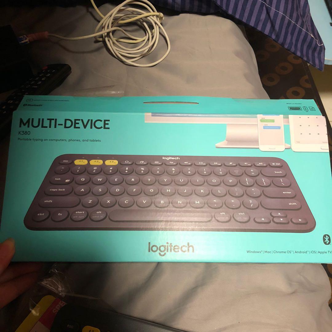 Logitech K380 Dark Gray Bluetooth Multi Device Keyboard, Computers ...