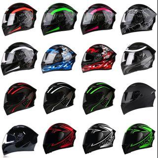Many Full Face Motorcycle Helmet Double Dual Lens Visor Motorbike Range of Bike RG