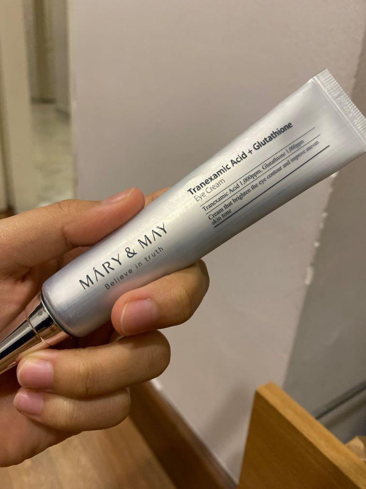 Mary and May tranexamic acid glutathione eye cream, Health & Nutrition