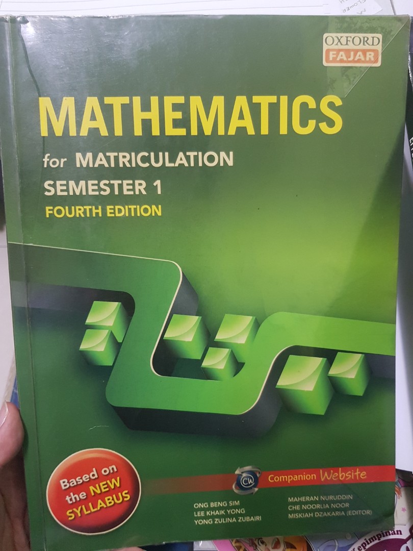 Matriculation/matrikulasi mathematics textbook semester 1, Hobbies ...