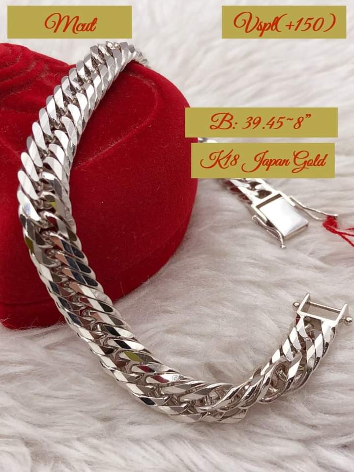 Mens bracelets white gold Women s Fashion Jewelry Organizers Bracelets on Carousell
