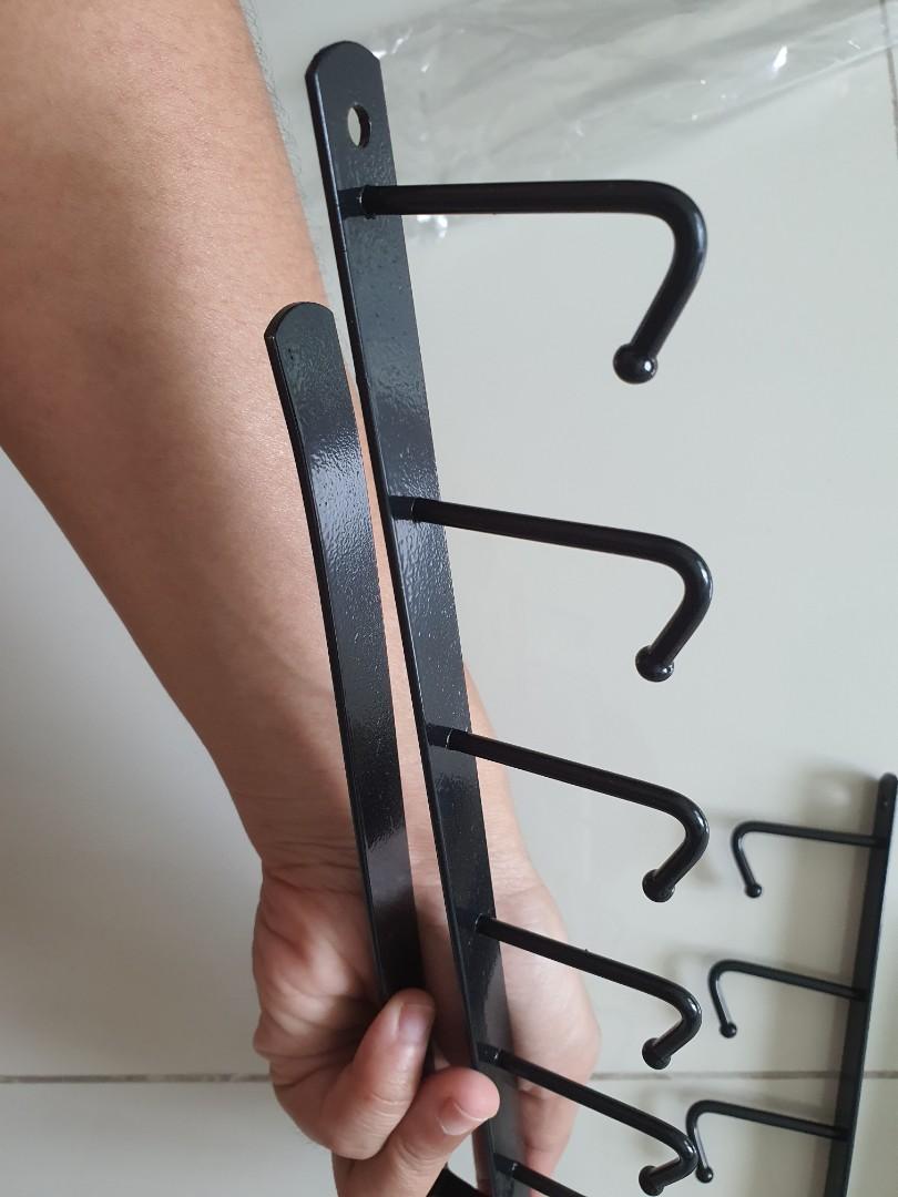 Metal shelf hook / hook (black), Furniture & Home Living, Home