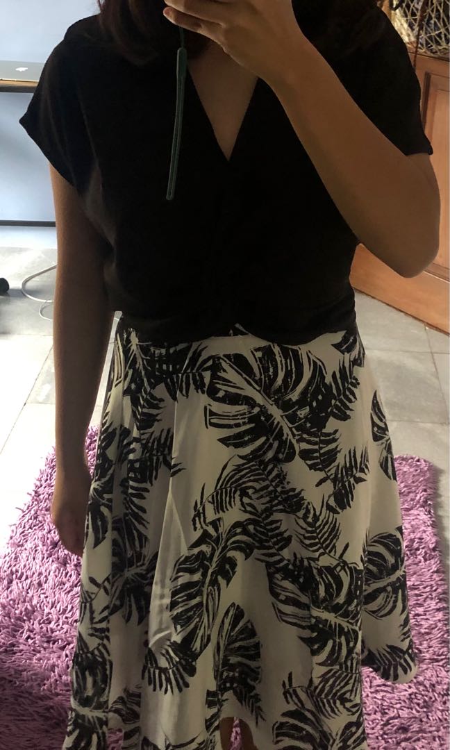 midi skirt black