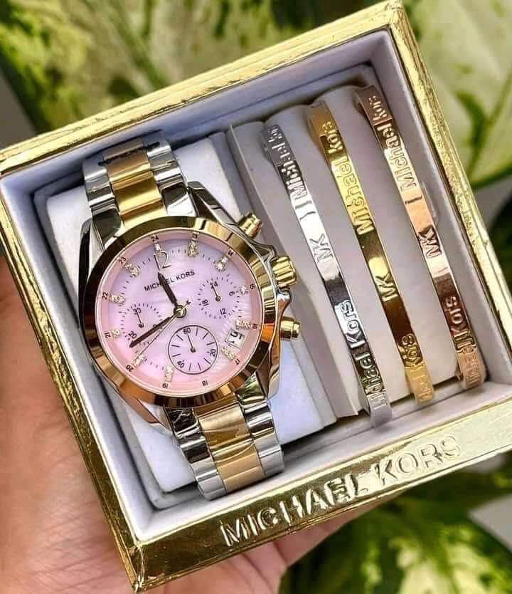 Mk watches with bangles on sale