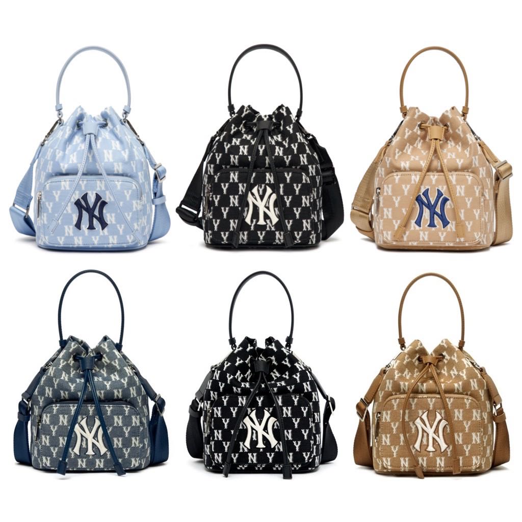 Túi MLB Classic Monogram Jacquard Bucket Bag New York Yankees Black